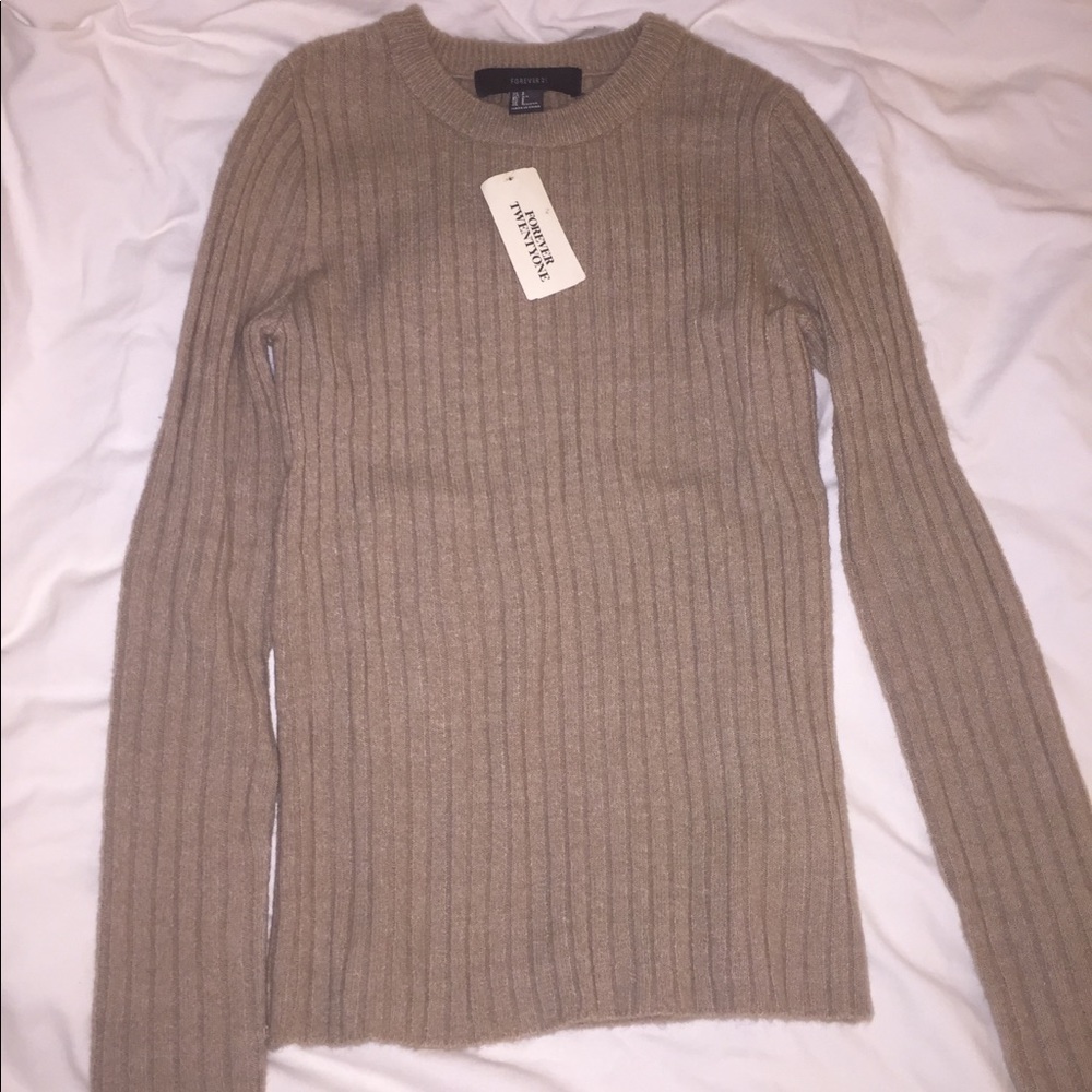 NWT Forever 21 Taupe Sweater
